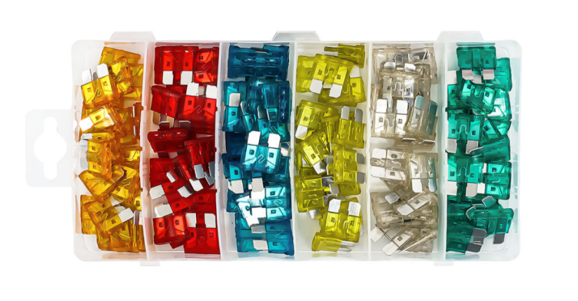 Autó biztosíték készlet 5A-30A 120db V06738