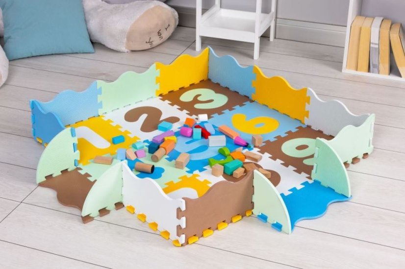 Puzzle cu spumă - covor educativ 114x87cm Color number