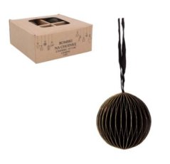 Ukrasne papirnate dekoracije crne 7 cm, 4 komada