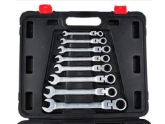 Racsnis villáskulcsok rugalmas csuklóval 8mm - 32mm ig, 13el.