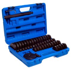 Sada pro montáž a demontáž ložisek a pouzder, stahovák ložisek, adaptéry lisů 18-74 mm, 52 ks TA1092