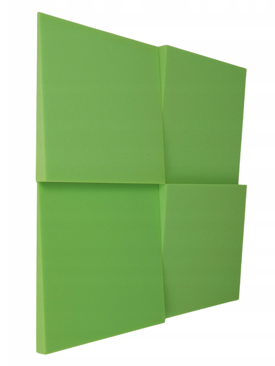 Akustický panel 3D zkosený 50x50cm, tloušťka 5cm, světle zelený