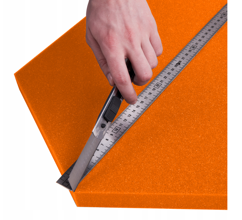 Akustický panel Hexagon 50x50cm, tloušťka 3cm, oranžový