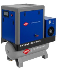 Šroubový kompresor APS 7,5 IVR Combi Dry X 10 barů 7,5 KM/5,5 kW 170-760 l/min 200 l 369957-IVR