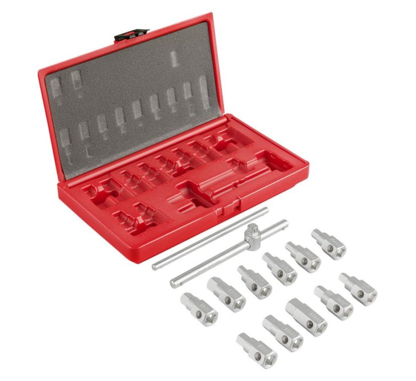 Olajleeresztő csavar kulcs készlet 3/8" 13 db