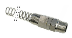 Tömlőcsatlakozó 1/4”külső menet 8x5 mm-es védőrugó