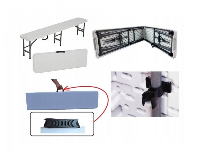 Bancă catering pliabilă 180cm