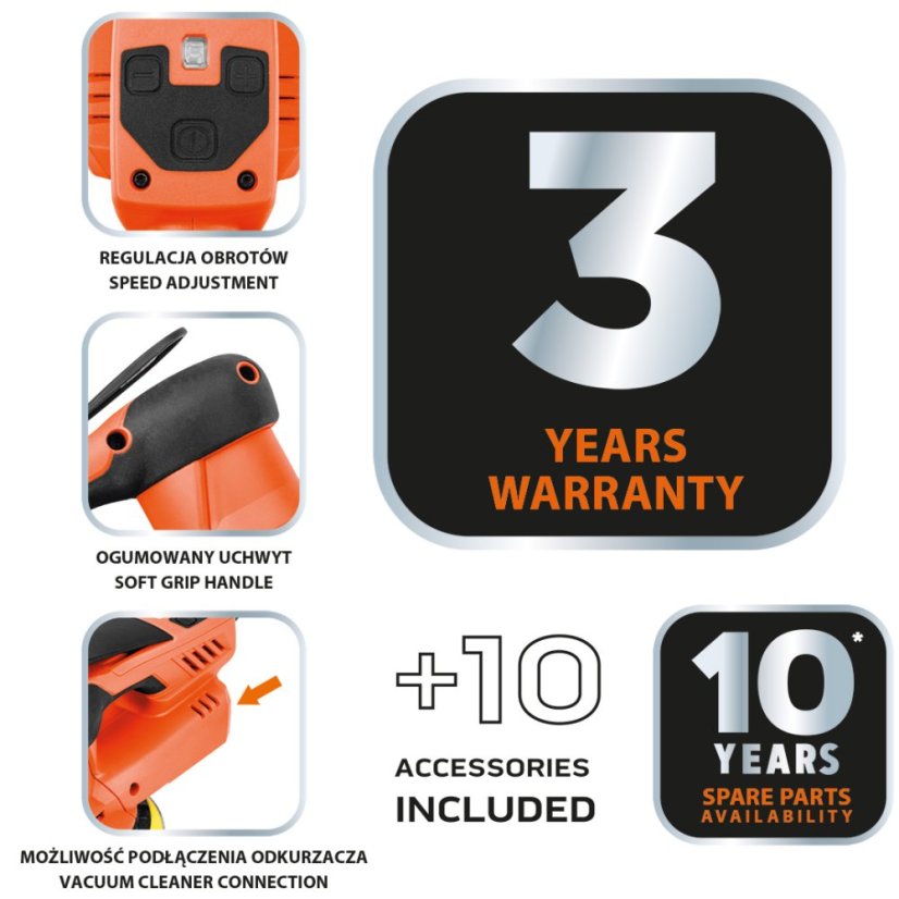 Orbitális csiszoló 350W, 150mm 04-721