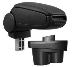 Opel CORSA E naslon za roke, črn, eko usnje