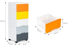 Рафт 5 рафта Бял/Цвят