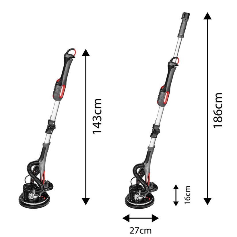 Gipszkarton csiszoló 800W , 215 mm, led 59G265