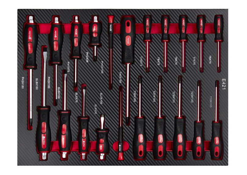 Werkzeugwagen für Werkstätten 299 Stück - 7 Schubladen + Schrank KD1068