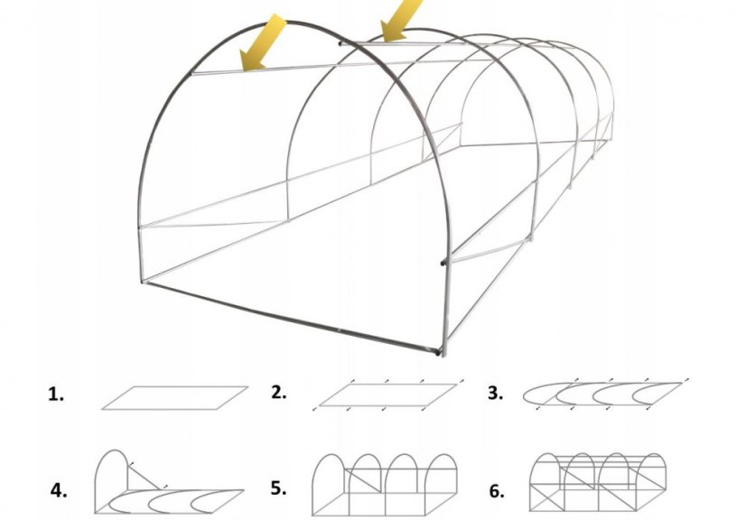 Garten Foliengewächshaus 3x10m mit UV-Filter