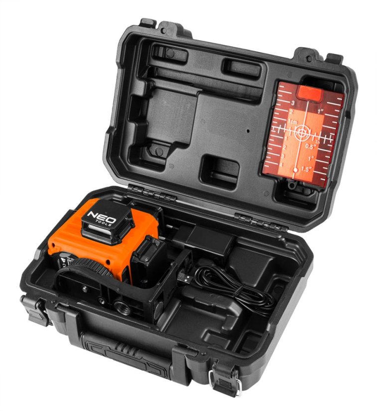 3D-Laser, rot, Koffer, Zieltafel, Magnethalter, Ladegerät 75-104