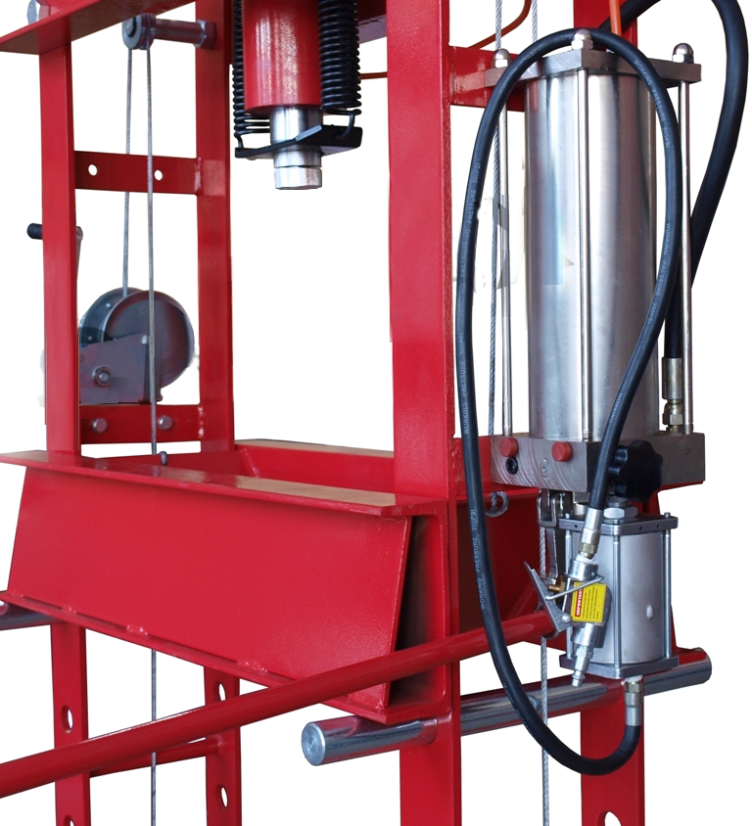 Hydraulický lis 50T - hydraulicko-pneumatická pumpa