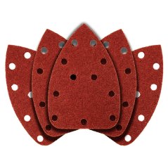 Brusni papir s čičak deltom 140 x 140 x 80 mm, K40, 5 kom, s rupama 54H009