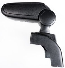 AUDI A4 (B6, B7) naslon za roke, plastični adapter, črn, eko usnje z belimi šivi