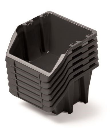 Kutije plastične 214x198x133mm Black 6 kom