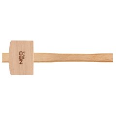 Fából készült négyszögletes kalapács 300g, 100x70x46mm, hossza 320 mm 25-076