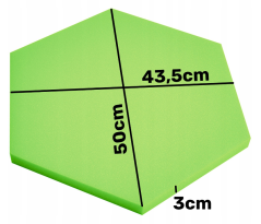 Akustický panel Hexagon 50x50cm, tloušťka 3cm, světle zelený