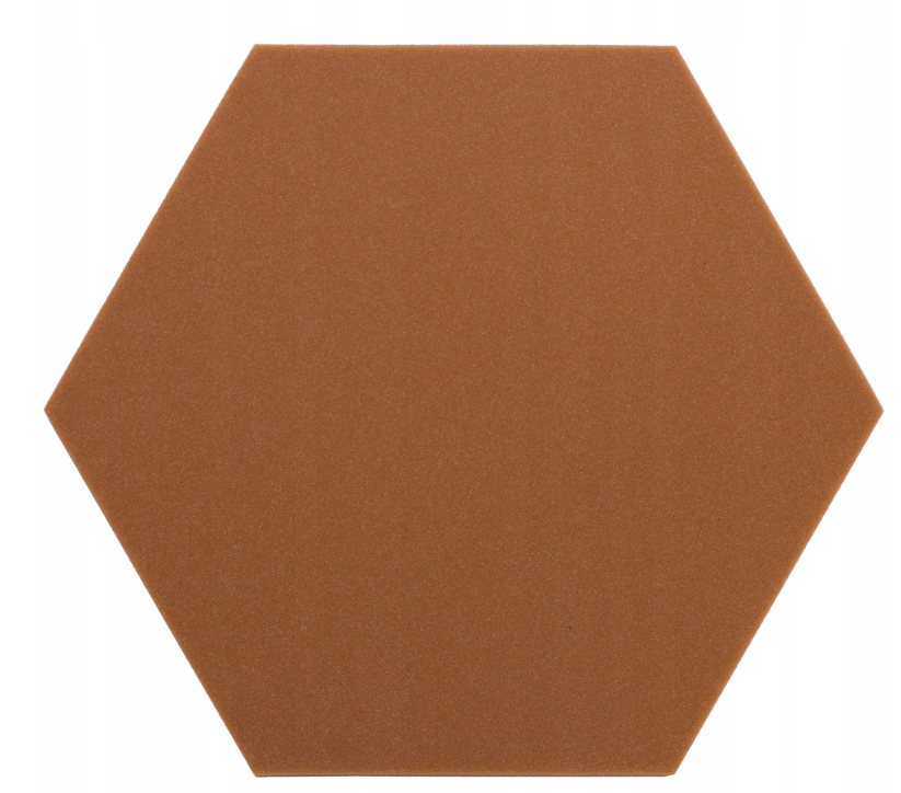 Akustický panel Hexagon 50x50cm, tloušťka 3cm, hnědý