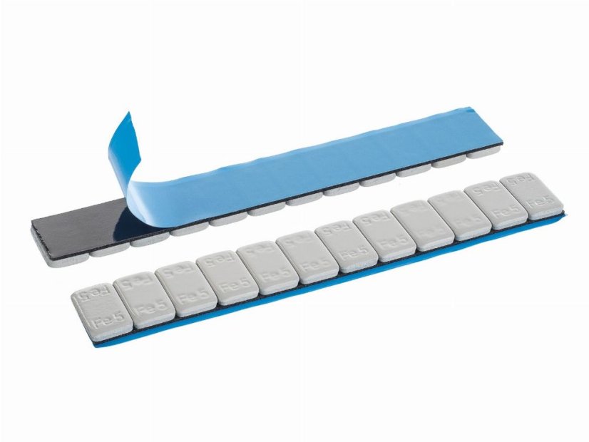 ALU SLIM - ECO 12 x 5 g selbstklebende Radgewichte - grau ALU SLIM - ECO 12 x 5 g selbstklebende Radgewichte - grau