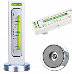 Magnetische Wasserwaage zur Einstellung des Ablenkwinkels