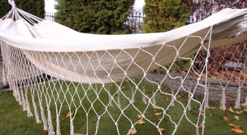 Hamac de grădină Beige Monaco Summer pentru 2 persoane