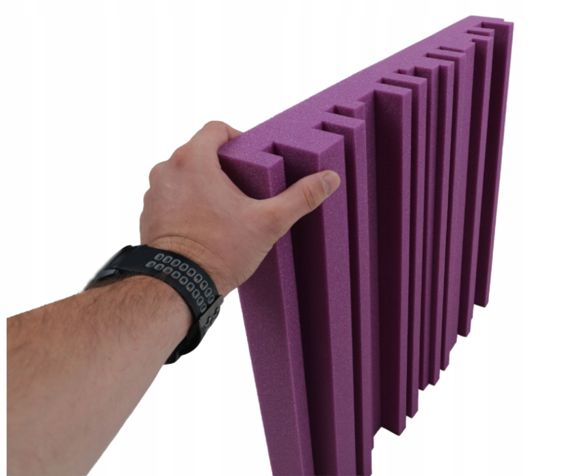 Akustický panel Equalizer 50x50cm, tloušťka 7cm, fialový