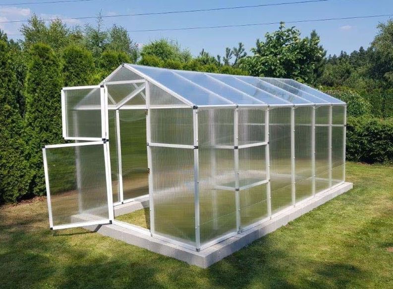 Gewächshaus aus Polycarbonat 210x405x191cm