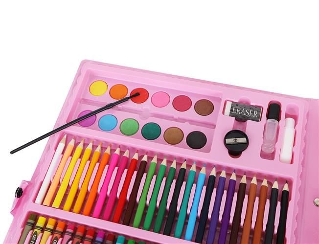 Set pentru pictură roz pentru copii 168 piese