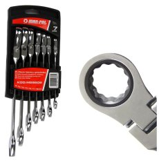 Knarrenschlüssel mit Ratsche und flexiblem Gelenk 8-19mm M58609