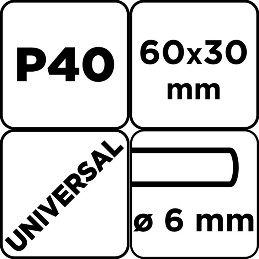 Laminált lemez 60 x 30 x 6 mm, P40 58T381