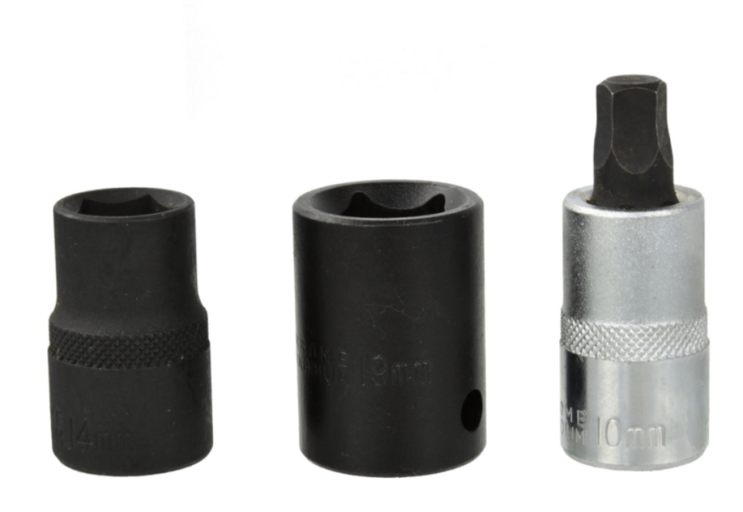 Fünfkantige Stecknüsse Set am Bremssattel G02527