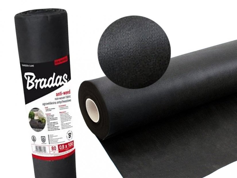 Agrotextil 0,8x100m 80g/m2 mit UV-Filter schwarz