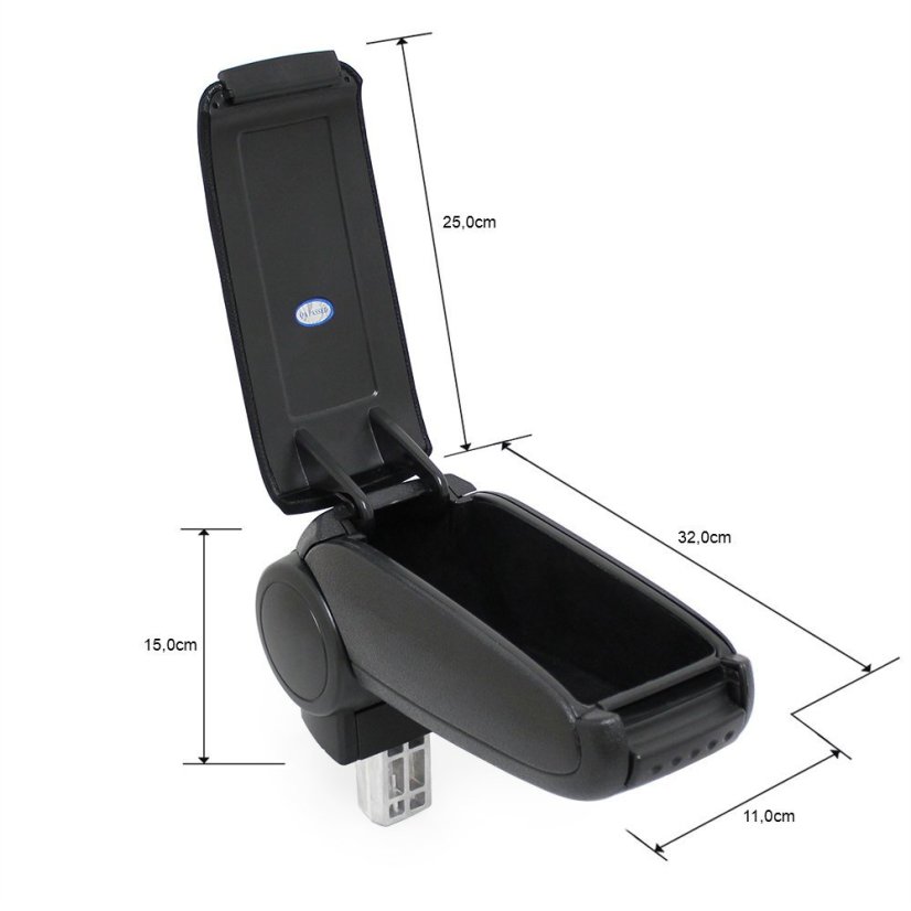 Armlehne Opel CORSA D, schwarz, Kunstleder