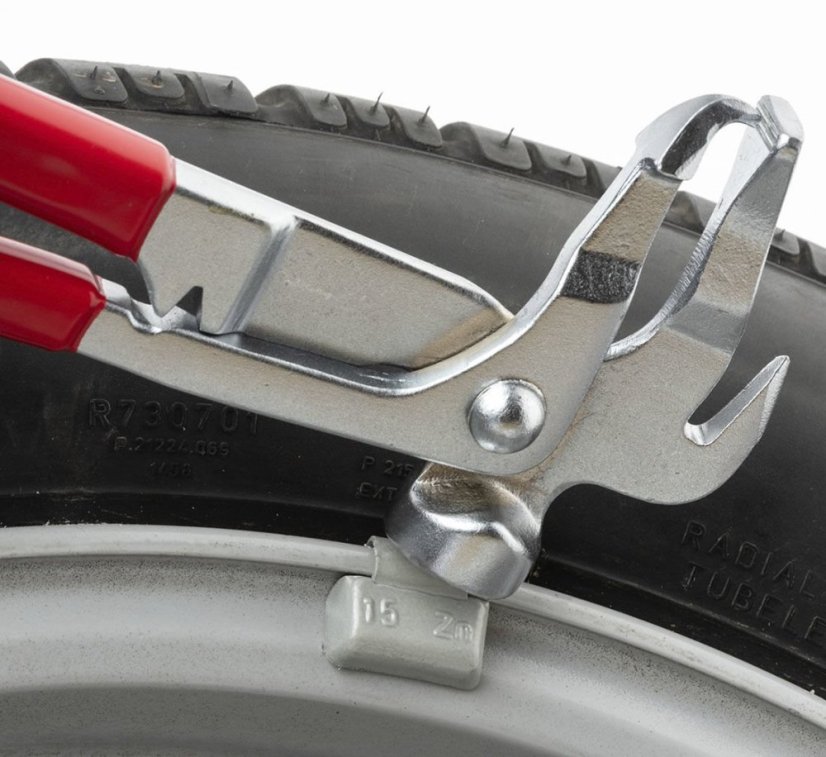 Univerzális gumiabroncssúly-szerelő fogó