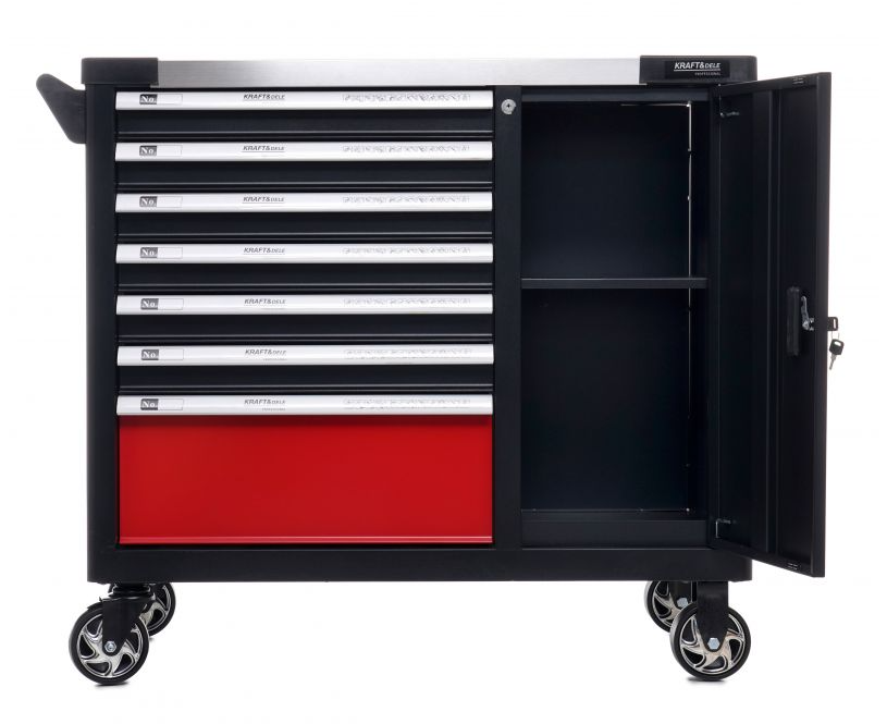 Werkzeugwagen für Werkstätten 299 Stück - 7 Schubladen + Schrank KD1068