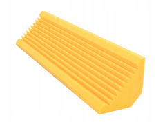 Акустична бас капачка, квадратна, 100x28cm, жълта