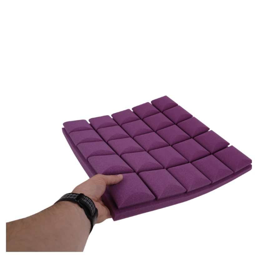 Akustikplatte - Würfel 50x50x5cm lila