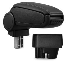 Naslon za roke Peugeot 207 SW CC, Črna, eko usnje