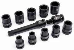 Csavarhüvelykészlet 1/2" - 12 darab 45349