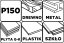 Brusni papir 115 x 280 mm, P150 58T155