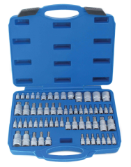 Satz Steckschlüssel und Stecknüsse TORX 1/4'' 3/8" 1/2" S-ST60B