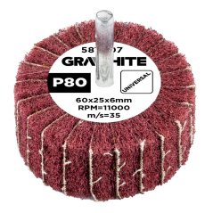 Lamelový kotouč 60 x 25 x 6 mm, P80 58T407