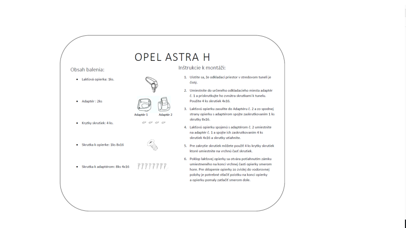 Armlehne OPEL ASTRA 3 H, schwarz, Stoffbezug