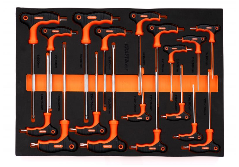 Cărucior pentru scule de atelier 258pcs - 7 sertare KD1067