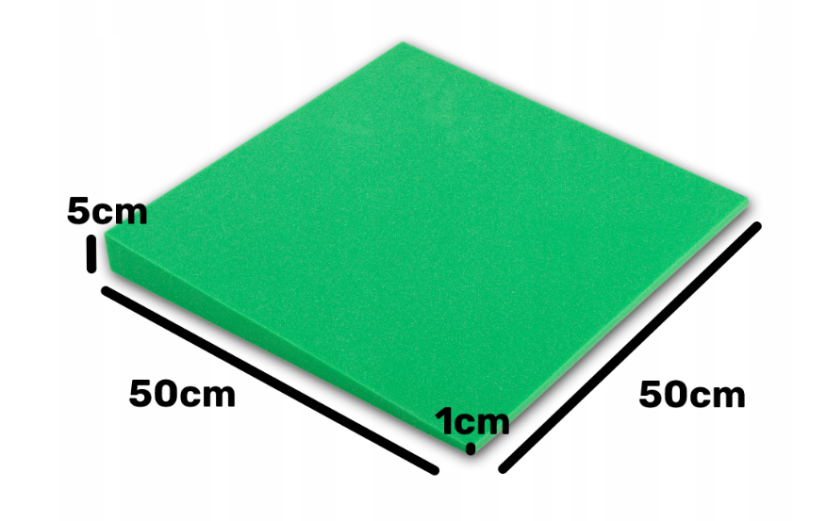 Akustična ploča 3D s kosim rubovima, 50x50 cm, debljina 5 cm, tamnozelena