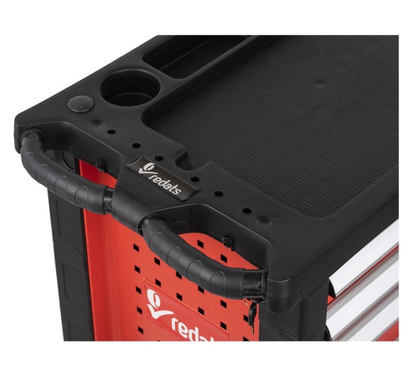 Profesionalni delavniški voziček omarica za orodje - 6 predalov Red/Black