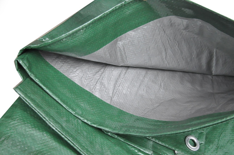 Prelată verde - argintiu 12x18 m 130 g/m2